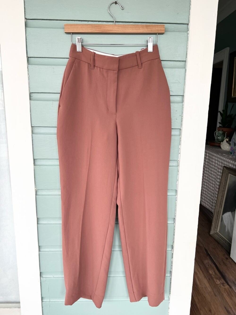 Aritzia Wilfred Alanya trousers work pants office mauve pink size 2
